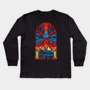 Stained Glass 001 Kids Long Sleeve T-Shirt